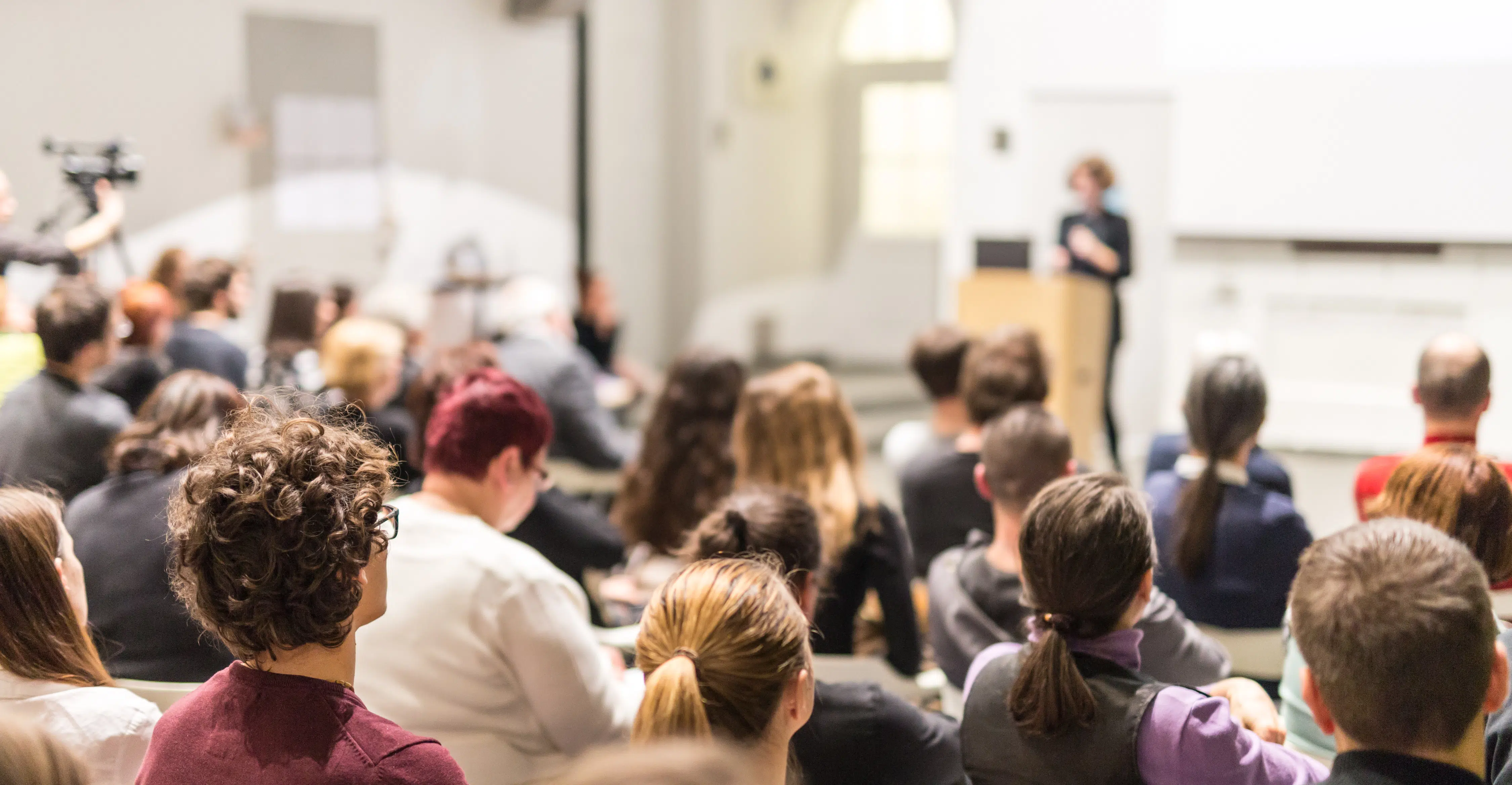 Woman giving presentation