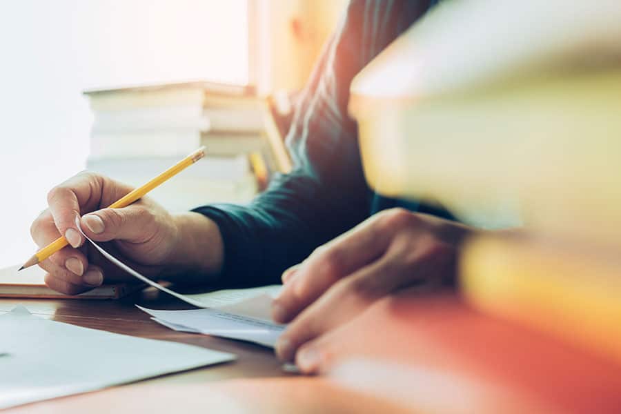 person writing